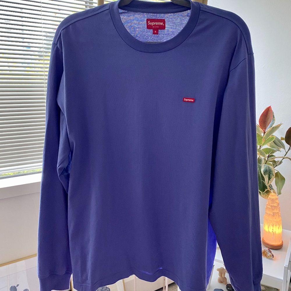 Supreme Small Box L/S Tee - Dusty Purple